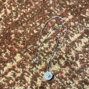 Kay Jewelers Silver Halo Pendant Necklace